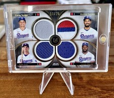 2024 Topps Museum Collection Quad Relic /25 GOLD Seager Jung Semien Garcia