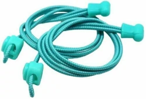 No Tie Shoe Laces Lazy Elastic Round Shoelaces Lock Adults Kids Sports Trainers - Picture 4 of 21