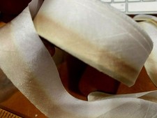 silk ribbon 1" on the bias hand dyed 1yd made USA bridal white