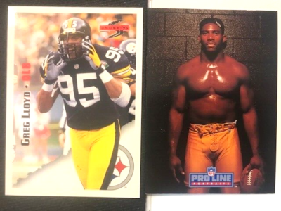 NFL- Greg Lloyd 1992 Proline Portraits & 1995 Score Football
