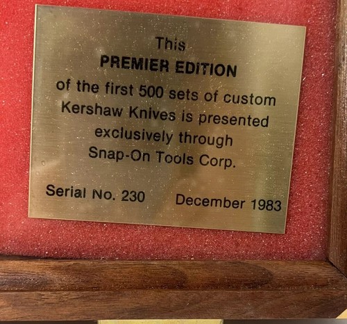 HERMOSO JUEGO DE 3 CUCHILLOS STAG KERSHAW EDICIÓN PREMIER A PRESIÓN - Imagen 3 de 9