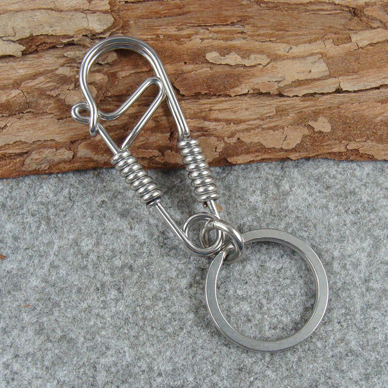 Handmade Stainless Steel Keychains Keyrings Key Chain Holder With Snap Hook  Clip