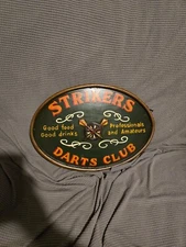 Wooden GAME ROOM PUB Striker Darts 3D sign
