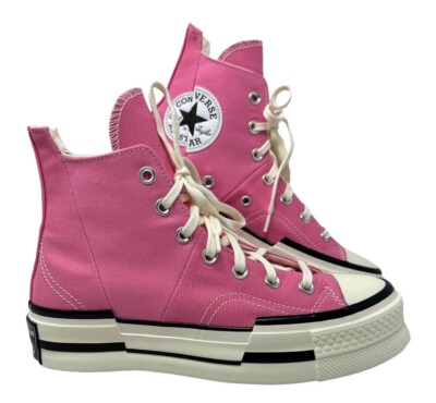 Converse Chuck 70 Plus High Top Shoes Skate Canvas Pink Women's Size A05466C