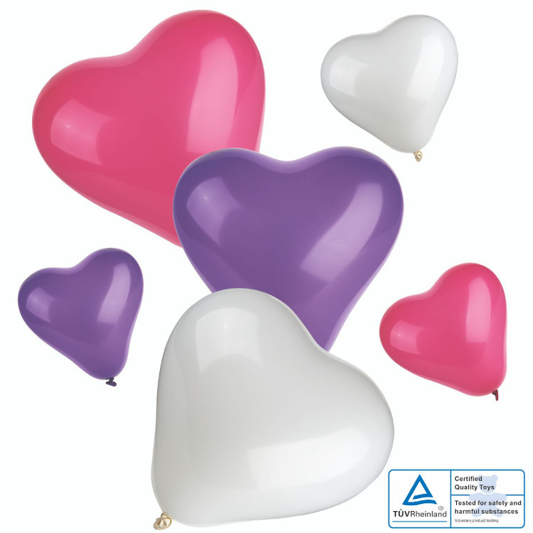 HERZBALLONS 12 Stück Herz-Luftballons Valentienstag Hochzeit Party Geburtstag
