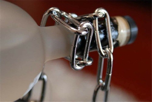 StorageMate Chain Design Wine Holder - Real Metallic Wine Bottle Holder for S... - Picture 6 of 7