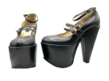 6.5 Vita Mori 90s Mary Jane Sky High Hoof Platform Pumps Vintage Clubbing Rave