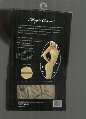 MAGIC CURVES WOMEN'S SHAPEWEAR SEAMLESS HIGH WAIST LONG LEG S/M 6725 - Picture 2 of 2