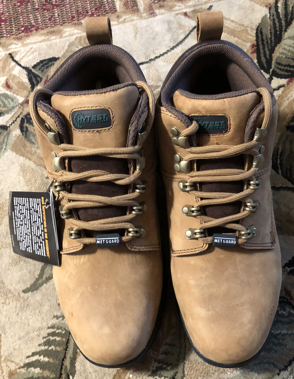 MENS HYTEST STEEL TOE ANKLE BOOTS SIZE 7.5 IN EXCELLENT CONDITION NEW