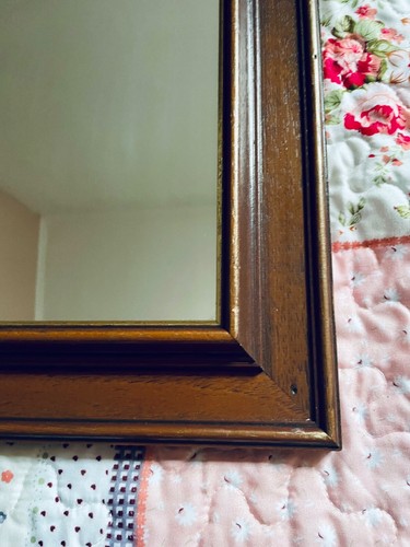 14x12 Wood & Gold Framed mirror vintage shabby chic style - Picture 4 of 15