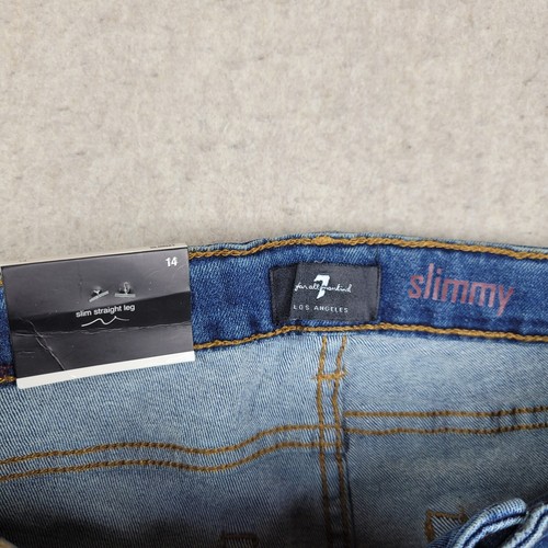 7 For All Mankind Slimmy Slim Straight Leg Jean Size 14 NWT - Picture 5 of 13