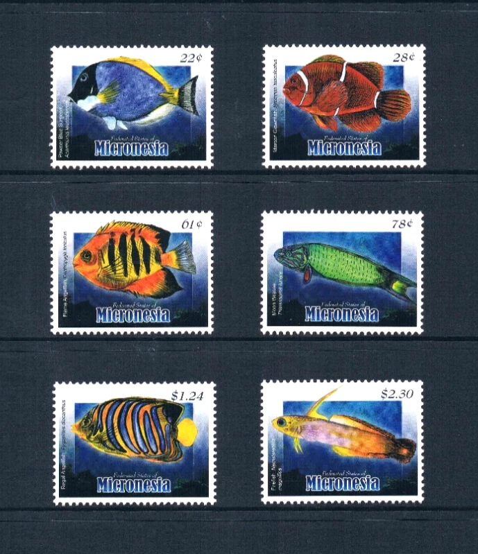 $11.00 Scott Value - 2009 MICRONESIA Fish Tropical South Pacific CV MNH NH UMM - Image 3 of 4