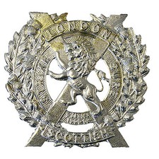 OFFICIAL London Scottish Tam O'Shanter (TOS) Abzeichen Cap Badge