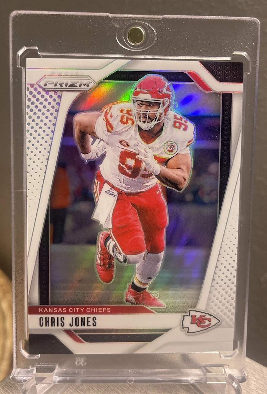 2024 Panini Prizm Chris Jones White Prizm /35 Kansas City Chiefs