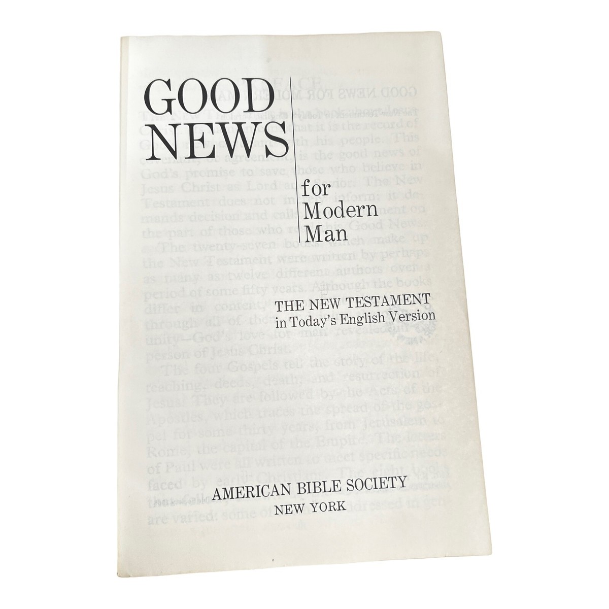 Good News For Modern Man New Testament In Today's American