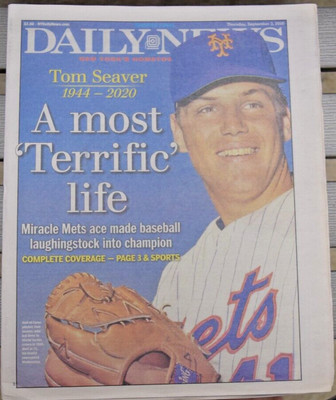 Tom Seaver Dead NY Daily Newst Tribute 9/3/2020