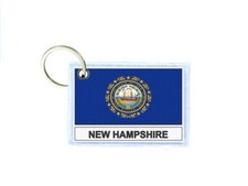 Keychain Double Sided Print USA New Hampshire Flag