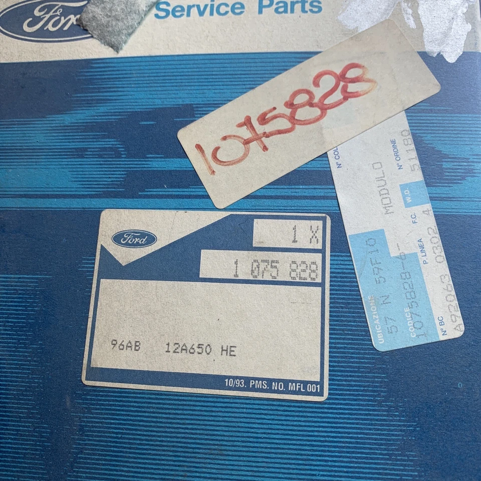 1075828 ECU CENTRALINA MOTORE NUOVA FORD ESCORT 1.8TD GENUINE OEM PART - Immagine 3 di 3