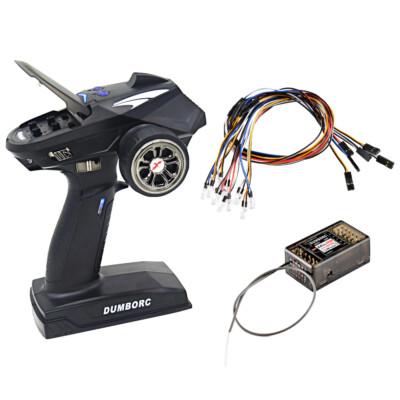 DUMBORC X6P 6CH 2.4G Funksender + X6DC Empfänger DC LED Set für RC Auto Boot