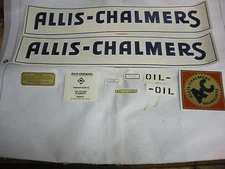Allis Chalmers Model WF Tractor Decal Set - Blue Border NEW FREE SHIPPING