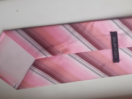 Vintage Old Retro Style 1980s Yuppie Smart Tie Pink original - Picture 11 of 12