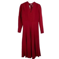 LEWIT Dahlia Fit and Flare Women’s Size 6 Midi Dress Garnet