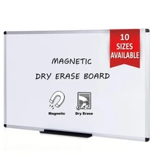 VIZ-PRO Magnetic Dry Erase Board, 72X 48 Inches, Silver Aluminium Frame