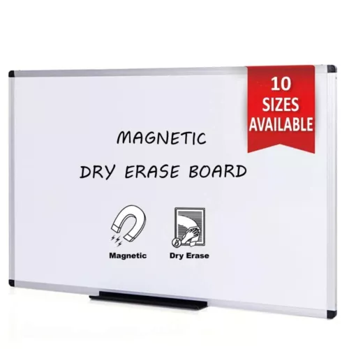 VIZ-PRO Magnetic Dry Erase Board, 96X 48 Inches, Silver Aluminium Frame