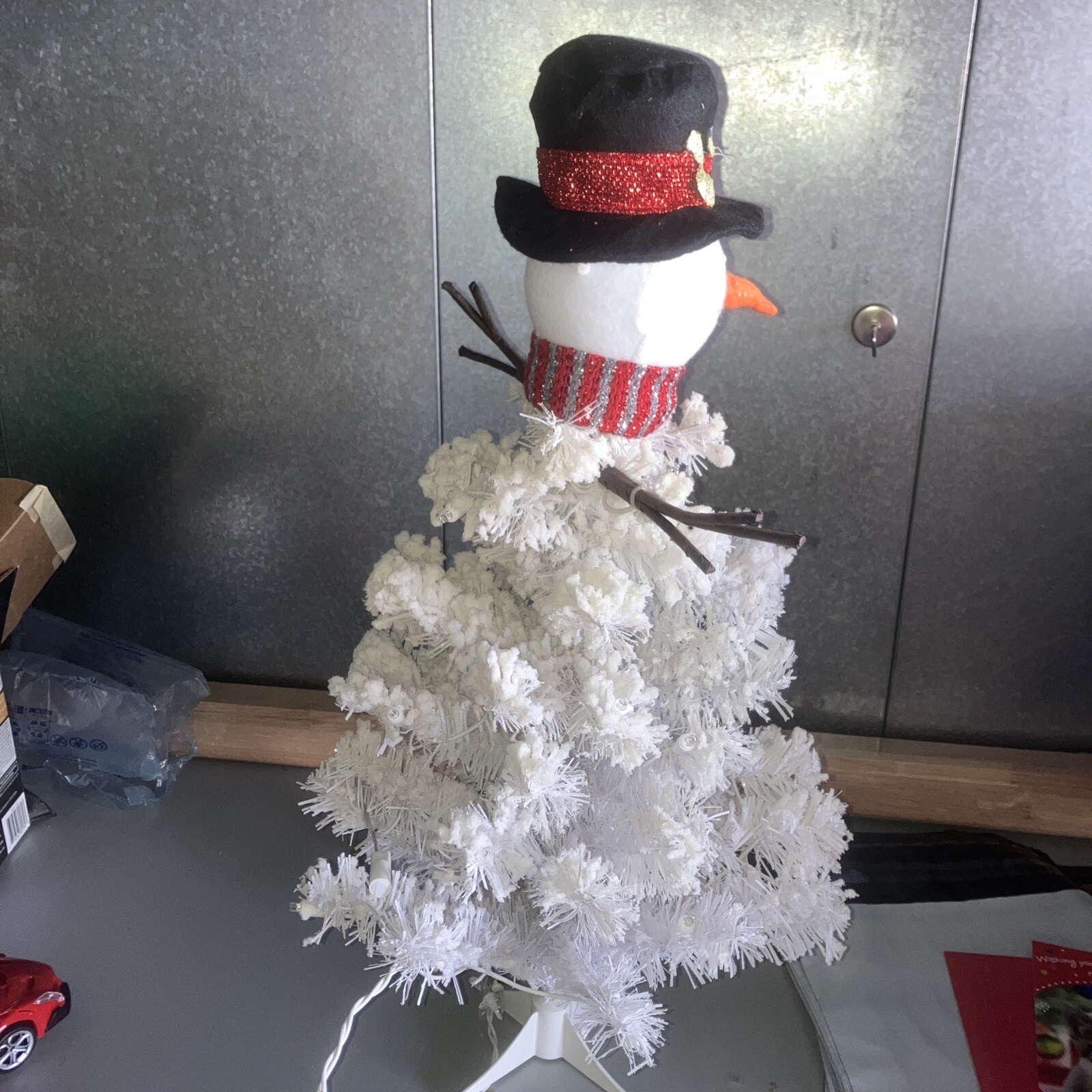 Snowman Christmas Tree Lights Up 25 Inches Tall eBay