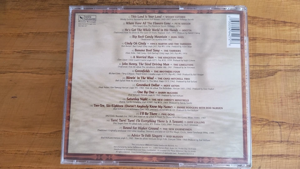 In the Wind: The Folk Music Collection Music CD - [FAIR CD / FAST SHIPPING] Foto 3 de 4