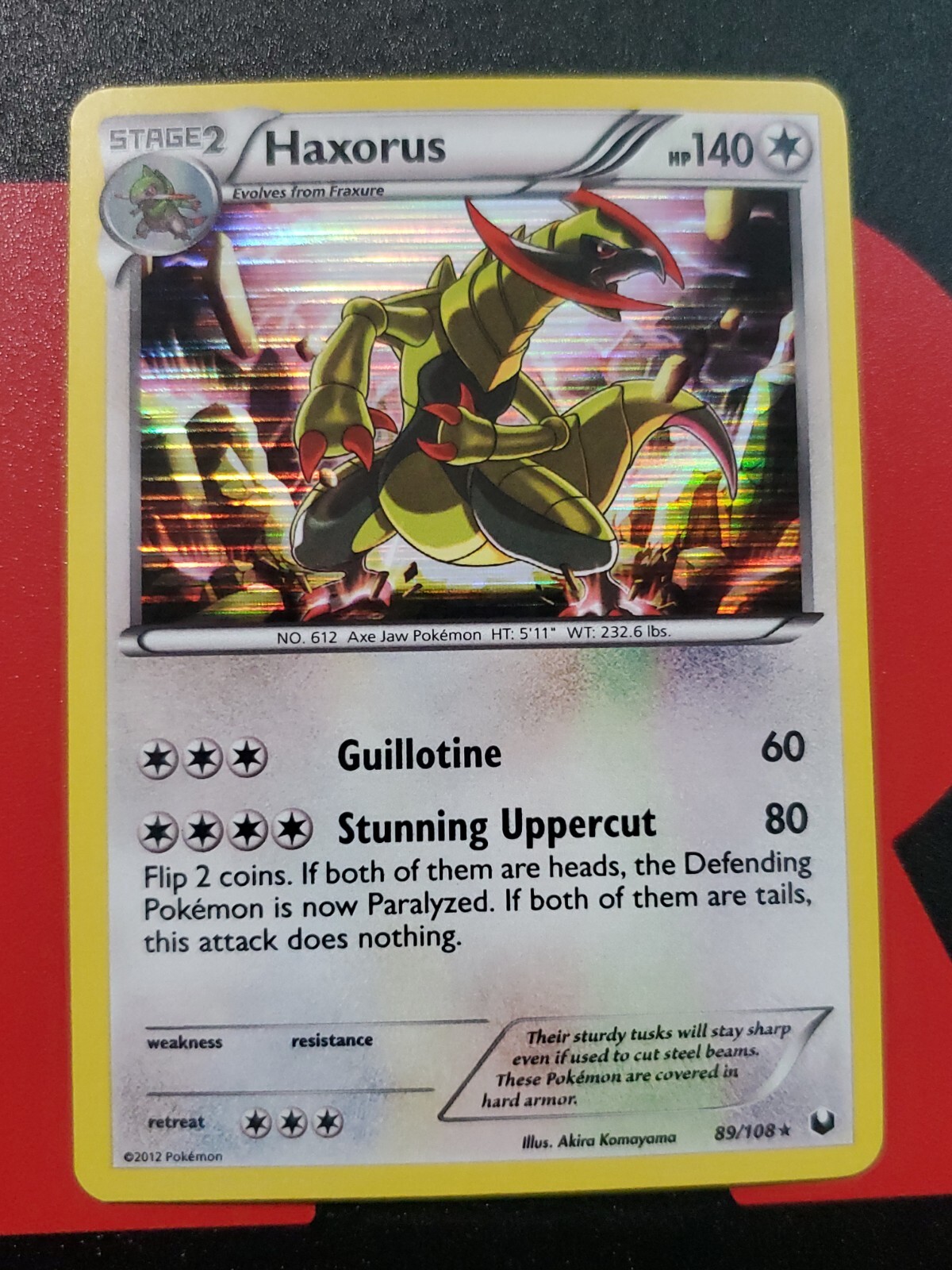 Haxorus - Pokémon TCG - N0. 612 - 89/108 Dark Explorers Rare Holographic rare
