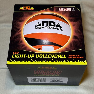 Light Up Volleyball, LED Lights, Regulation Size and Weight Fun NightGames, NEW