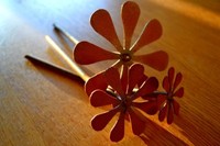Kleines BlüTen-Set Blume Edelrost Metall Deko Gartenstecker Gartendeko Rostdeko