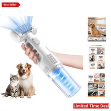 Rechargeable Pet Grooming Vacuum with 4 Brushes - Clean  Groom Effortlessly