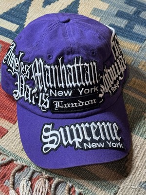 Supreme City Patches 6 Panel Hat Purple SS23 | eBay