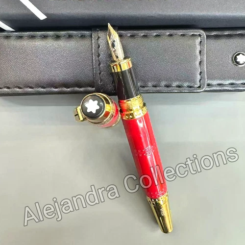 MONTBLANC Writers Edition Antoine de Saint Exupery Red Fountain Pen Gold Trim