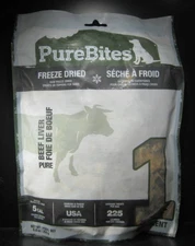 PureBites Freeze Dried Beef Liver Treats for Dog 8.8 oz 100% Pure Beef Liver