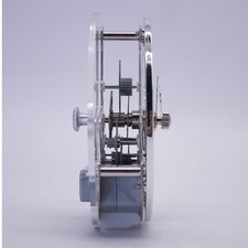 Analog Wall Clock Battery Operated Metal Retro Moving Gears Mechanical