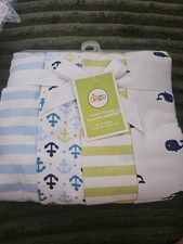 Circo Natural Chomps Flannel Baby Receiving Blankets Retired Pack of 4 NEW