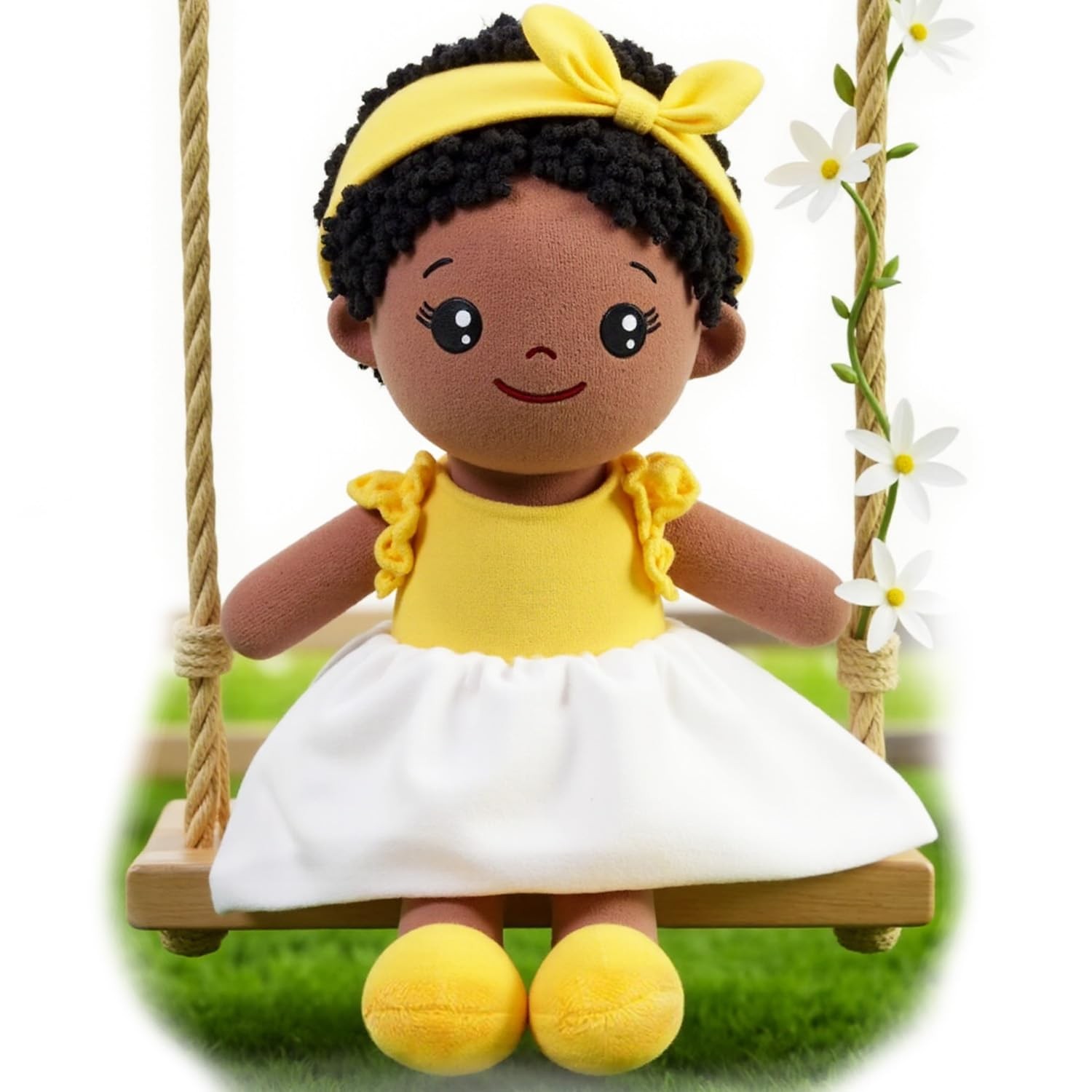 12.6 Inch Black Baby Doll Toy for 1 Year Old Girl