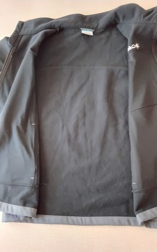 Columbia Men Size XL Ascender Softshell Jacket Gray Fleece Lined Wind Resistant - Picture 9 of 10