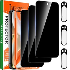 Google Pixel 9 Pro XL Privacy Tempered Glass HD Screen Protector 3 Pack  3 Lens