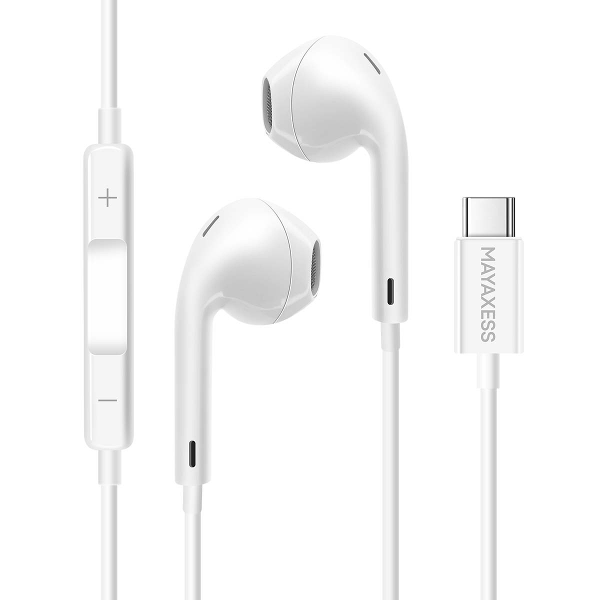 Écouteurs USB-C iPhone 17 Air Anti Latence avec Micro Anti Bruit Blanc