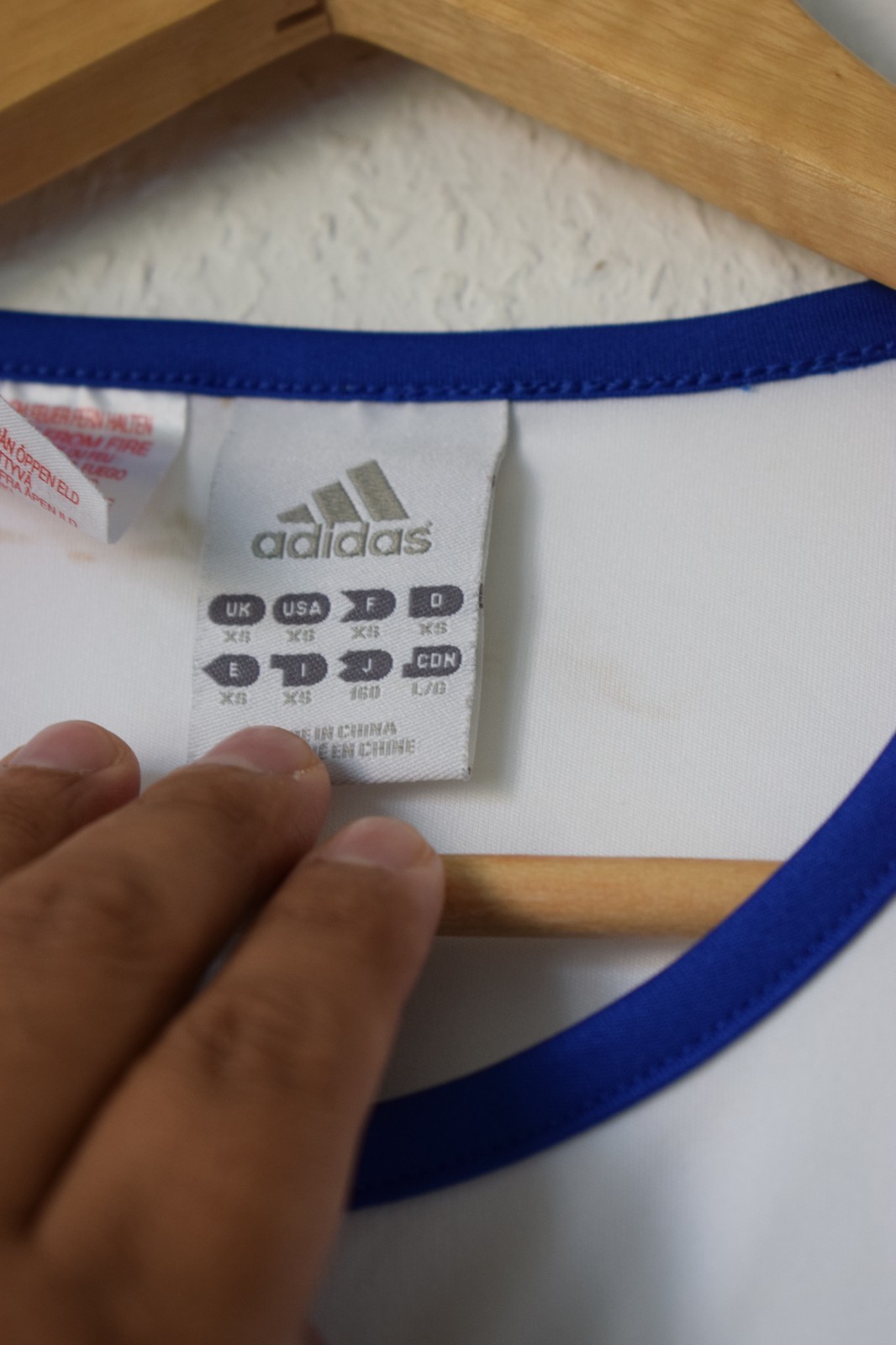 Adidas Climalite Training Jersey - White/Royal Blue image 8