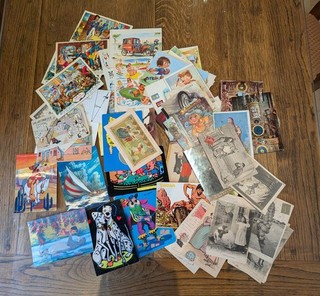 Lot De 50 Cartes Fantaisies Plus De 50 Ans