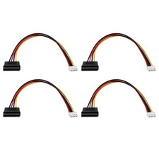 4pcs SATA Female to 4 Pin XH2.54 Power Cable 30cm PC Hard Drive Optical Cord
