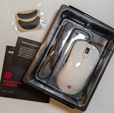 BenQ Zowie FK1+ White Special Edition Gaming Mouse Ambidextrous Glossy CIB XL
