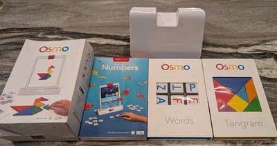 Osmo Base Dock Stand Amazon Fire Tablet 810-00081 w/ WORDS TANGRAM NUMBERS Games