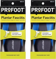 PROFOOT Orthotic Insoles for Plantar 2 Pair (Pack of 1), Black and Blue 