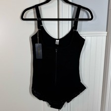 NWT SHAPERX Shapewear Tummy Control Body Shaper Zipper Open Bust Bodysuit sz. XL